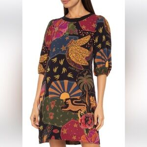 Farm Rio T-shirt Dress Beleza Mix Size S